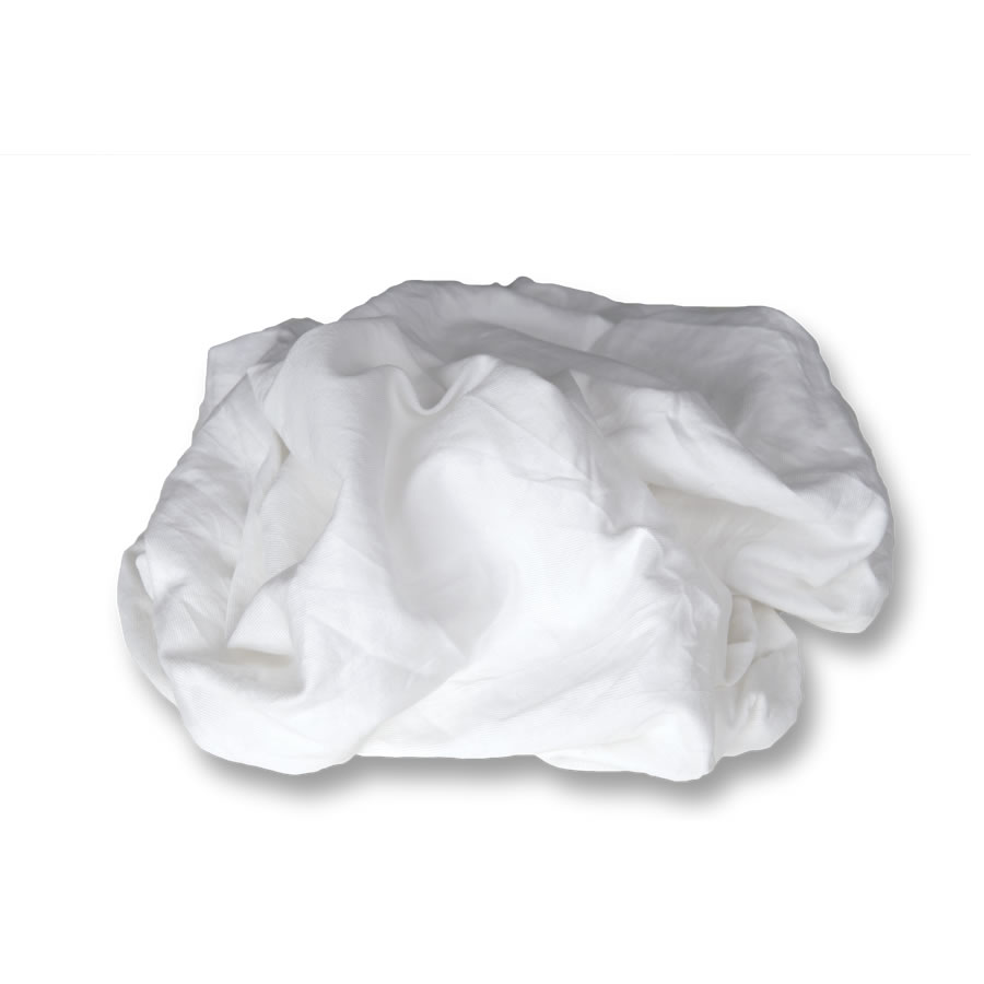 Trapos de punto camiseta blanco óptico de algodón 100% fabricados por Trapos Los Pozicos