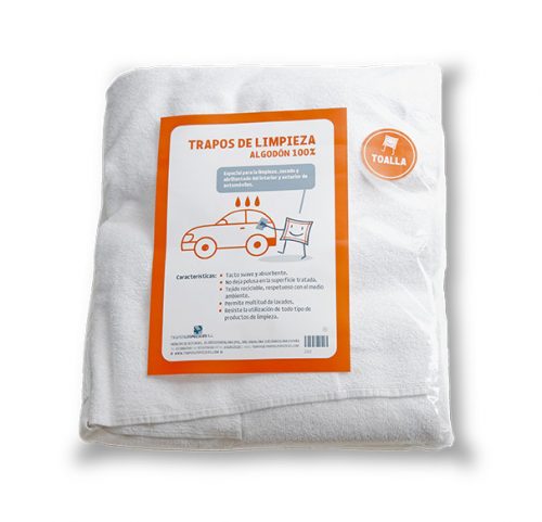 trapos toalla blanca algodón 100% bolsa