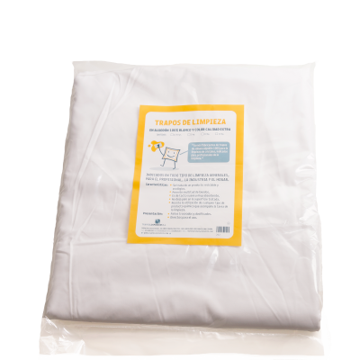 trapos sábana blanca algodón 100% bolsa